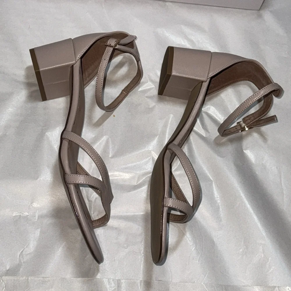 J. Jill Schu226261 Chablis ankle strap leather block heel sandals Sz 8.5 new‎